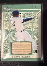 2025 Leaf Lumber Emerald Dusty Baker Game Used Bat Relic #’d 3/4!