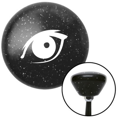 White One Eye Black Retro Metal Flake Shift Knob w/ M16x1.5 Insert Shifter Auto