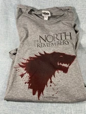 2012 HBO Game of Thrones T-Shirt Adult 2XL Gray Short Sleeve, Pre-Owned