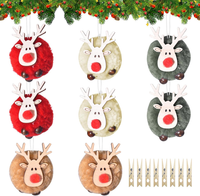 8 StüCk Weihnachtsbaum AnhäNger, Rentiere Weihnachtsbaum Deko, Elch Deko Filz Ho