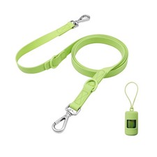 Waterproof Dog Leash with Poop Bag Holder, 5FT/6FT Adjustable Length with 2 S...