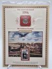 1916 Buffalo Nickel 2003 Louisiana Purchase Stamp Historical Card Used As Is