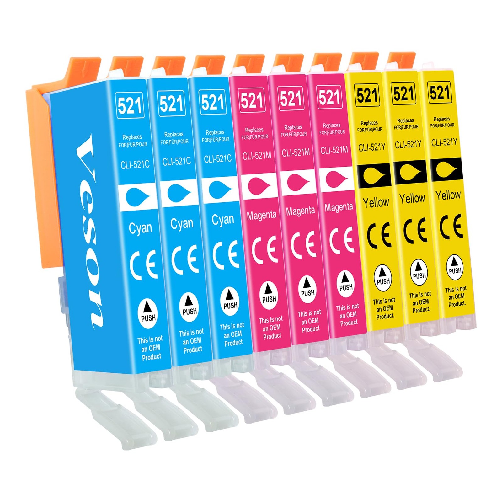 Cartouches CLI-521 pour Canon Pixma MX870 a haute densite de couleur pour documents professionnels
