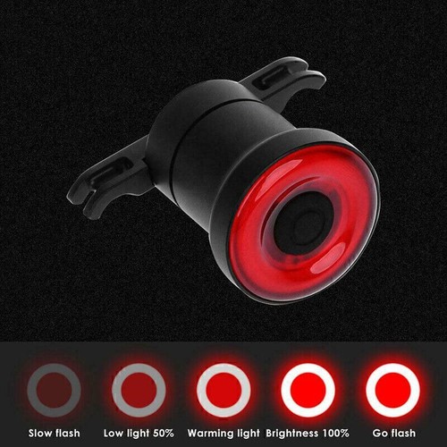 Luce Led Smart Bicicletta Luce Posteriore Auto Start Stop Freno Sensing Impermeabile USB - Foto 2 di 9