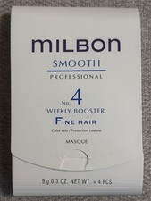 NEW MILBON FINE HAIR SMOOTH PROFESSIONAL No.4 WEEKLY BOOSTER 9g 0.3 OZ x 4 PCS
