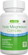 Igennus Superior Triple Magnesium Complex 30 Servings 2000mg Glycinate Citrate & 0.31 per thousand milligrams