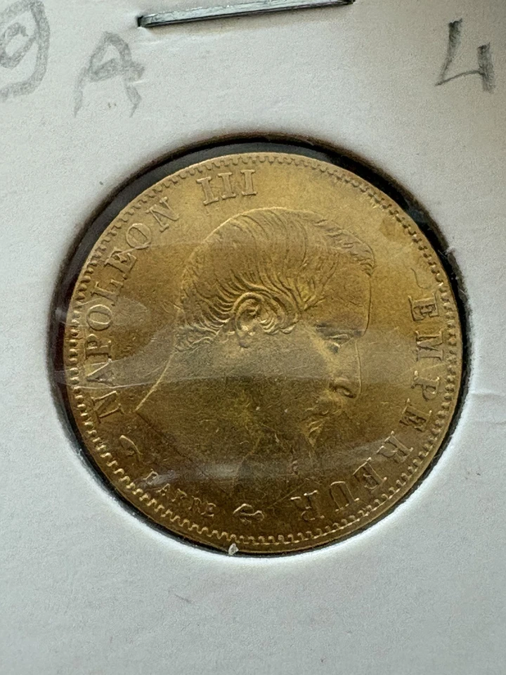 Superbe Pièce de 5 Francs Or Napoléon III - 1859 A (Paris) - Tête Nue - Photo 1/3