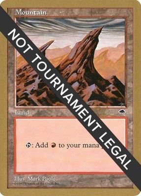 Mountain (Right) - 1998 Ben Rubin (TMP) - Medium Play MTG