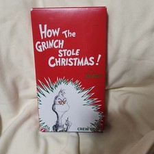 Dr Seuss The Grinch Unisex Crew Socks Pair VHS Tray Size 9-11
