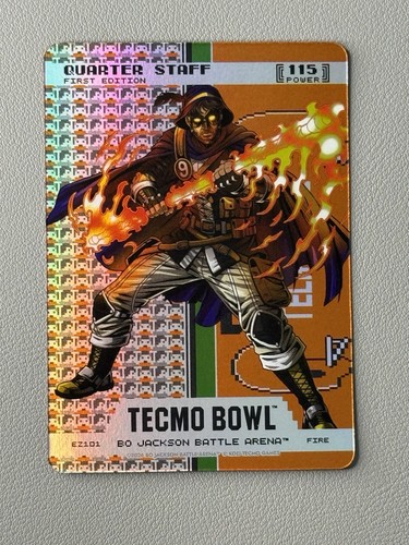 Bo Jackson Battle Arena Tecmo Bowl G101 Quarter Staff Matthew Stafford Orange