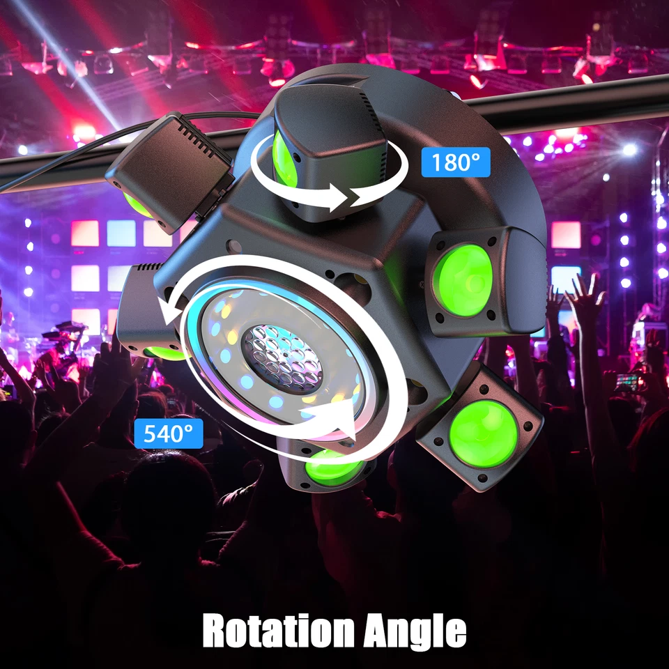 4x150W Laser RGBW LED Moving Head Light Disco Stage Lighting Beam DMX Party DJ - Image 3 of 4