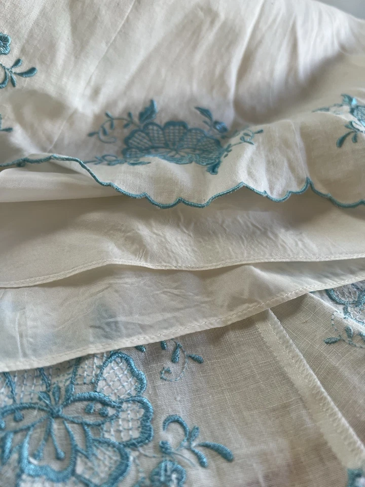 Falda bordada floral vintage años 90 Y2K 100 % lino para mujer Ann Taylor talla 10 Foto 4 de 4