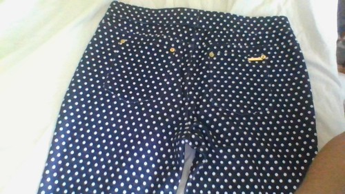 Michael Kors Polka Dot Jegging Size L (32W x 28Inseam) PullOn Pant Elastic Waist - Picture 17 of 19