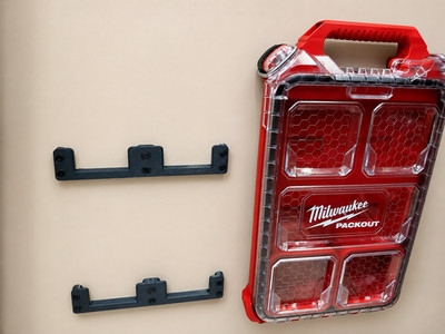 Milwaukee Packout Wall Mount   Heavy Duty Organizer Brackets (2 Pack)