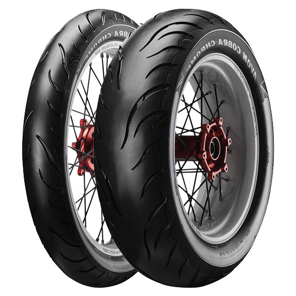COPPIA GOMME AVON 150/80-17 COBRA CHROME AV91 + 150/90-15 COBRA CHROME AV92