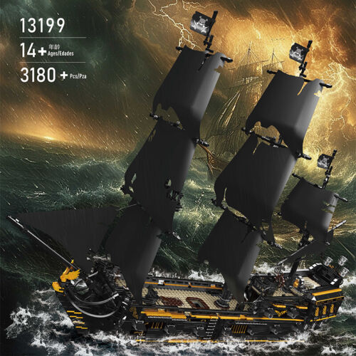 Mould King 13199 Black Pearl Schiff Piratenschiff Klemmbausteine Spielzeug MOC - Bild 4 von 7