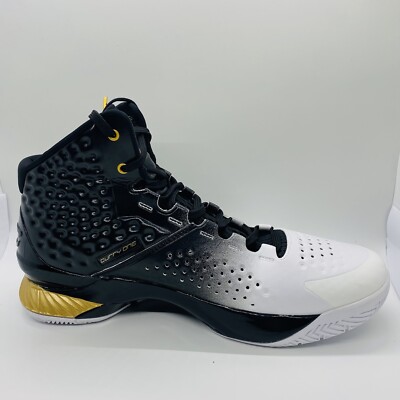 Under Armour Curry 1 MVP Basketball Shoes Black Gold Mens  display picture 3