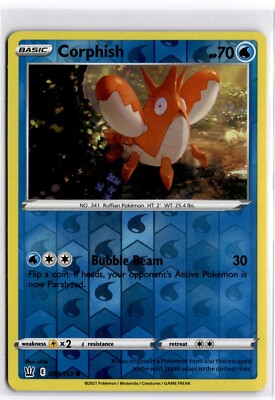 Pokemon TCG Corphish 038/163 Swsh05: Battle Styles Reverse Holo