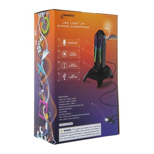 Black Blocked Led Light Up Gaming Microphone - 第 2/3 張圖片