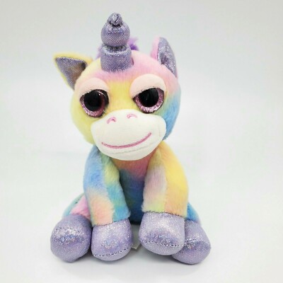 Russ Li'l Peepers Rainbow Unicorn 8'' Plush Stuffed Pastel Plush Stuffed Toy B61