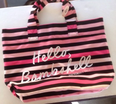 ☆Victoria's secret HELLO BOMBSHELLストライプトートバッグ☆ Victoria's Secret VS Hello Bombshell Tote Beach Weekend Bag