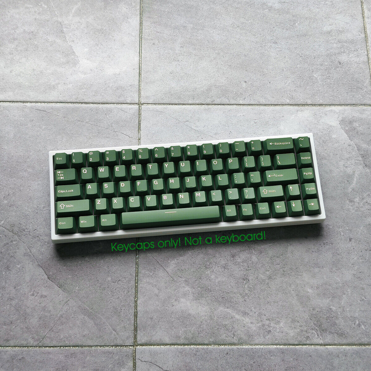 Forest Green Doubleshot PBT 126 Keycaps set fits Cherry MX