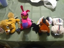 4 Disney EASTER BUNNY GOPHER NUTCRACKER MICKEY THUMPER MAID MARIAN Bean Bags NWT