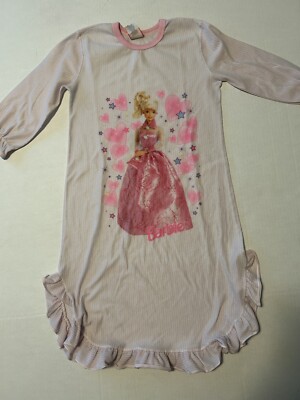 Vintage Girls Barbie Nightgown Size 10 Medium/large Pink #451 On Tag