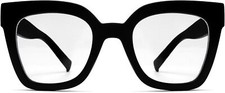 Oversized Anti Blue Light Blocking Glasses for Women Fake Fashion Square