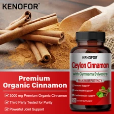 Pure Organic Ceylon Cinnamon Extract Blood Sugar Regulating  Non-Gmo Gluten Free