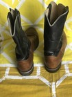 Vintage Justin Boots Men's Western Cowboy Boots SZ 8D Two Tone — photo 4