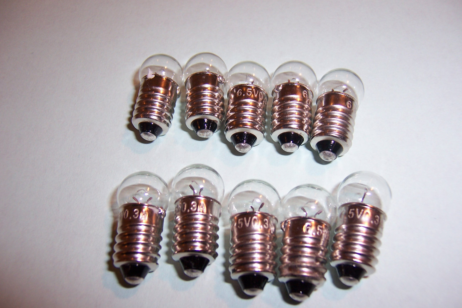 MES E10 Round Dial lamps 6.5V 0.3A VALVE RADIO dial lamps, flashlight