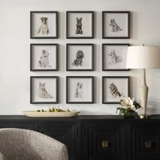 nine-loyal-companion-framed-dog-prints-under-glass-wall-art-pictures-32344