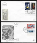 1962 ISRAEL Lot of Two Cachet FDC's with Stamp(s) + Tab(s), SC#220-221 & 229