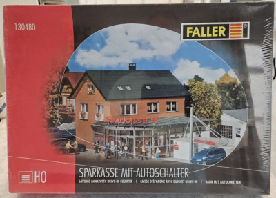 Sealed Box- Faller HO Savings Bank w/Drive-in Counter #130480 - Ships from USA
