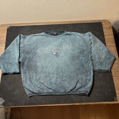 San Francisco Sweater Hippie Vintage Turquoise Tie Dye