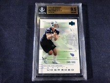 W3-89 FOOTBALL CARD - EDDIE BERLIN TITAN ROOKIE - 2001 UPPER DECK - GRADE 9.5. rookie card picture