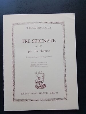 PARTITUR - FERDINANDO CARULLI - Serenade Nr. 2 op 96 in re maj für 2 Gitarren