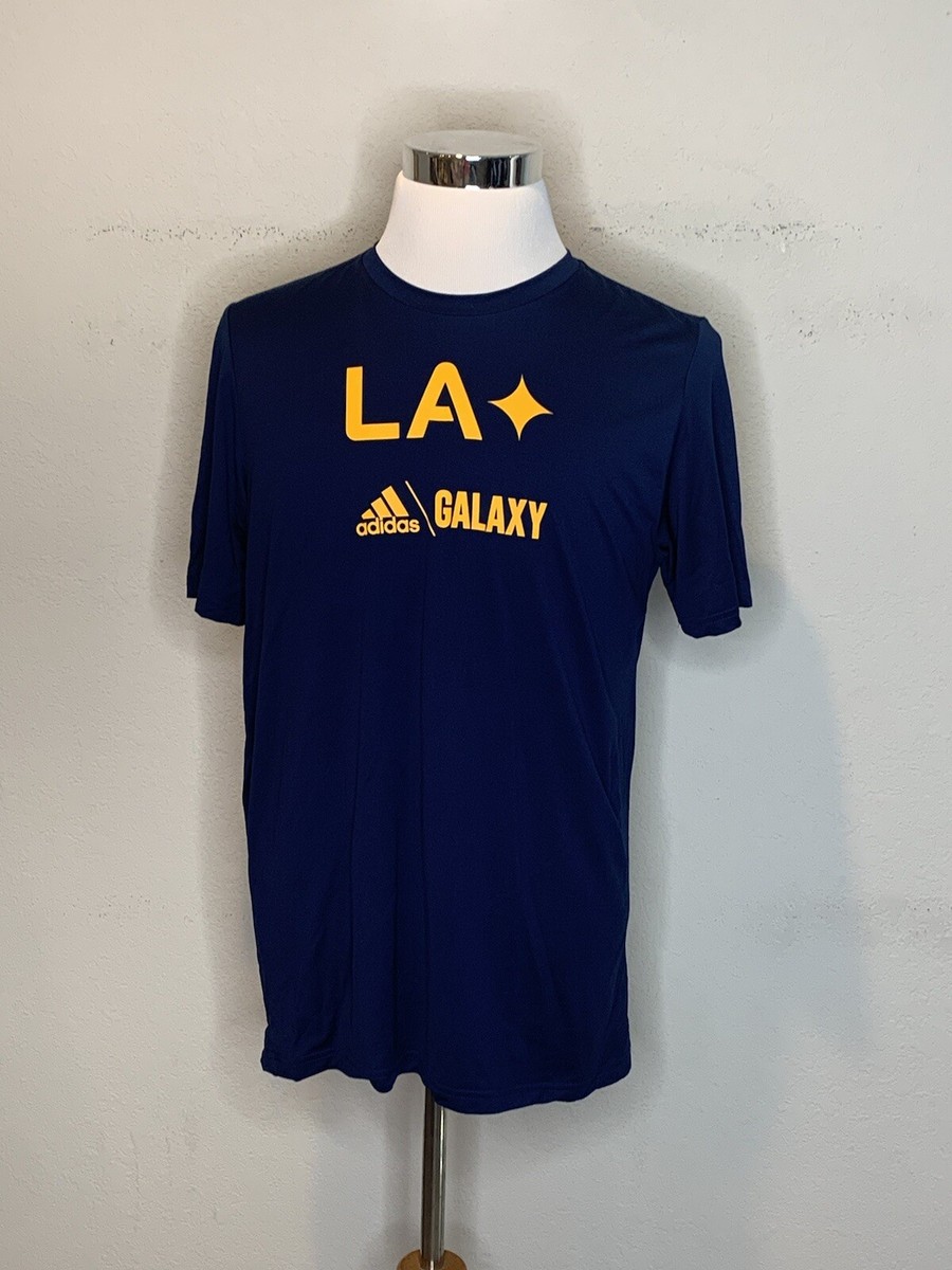 LA Galaxy Los Angeles Adidas MLS Men’s Soccer Jersey Shirt Crewneck Blue Sz  L