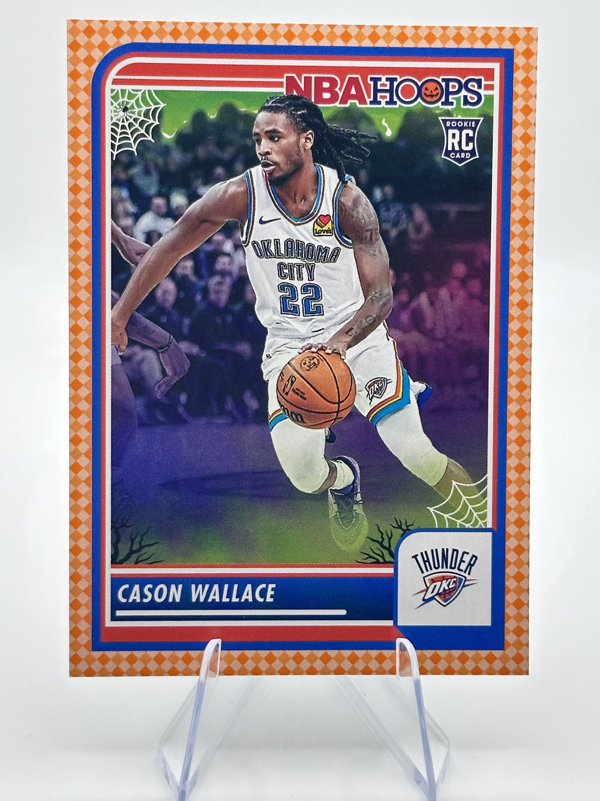 2023-24 Hoops Haunted Hoops #76 Cason Wallace Orange Rookie (RC) OKC Thunder
