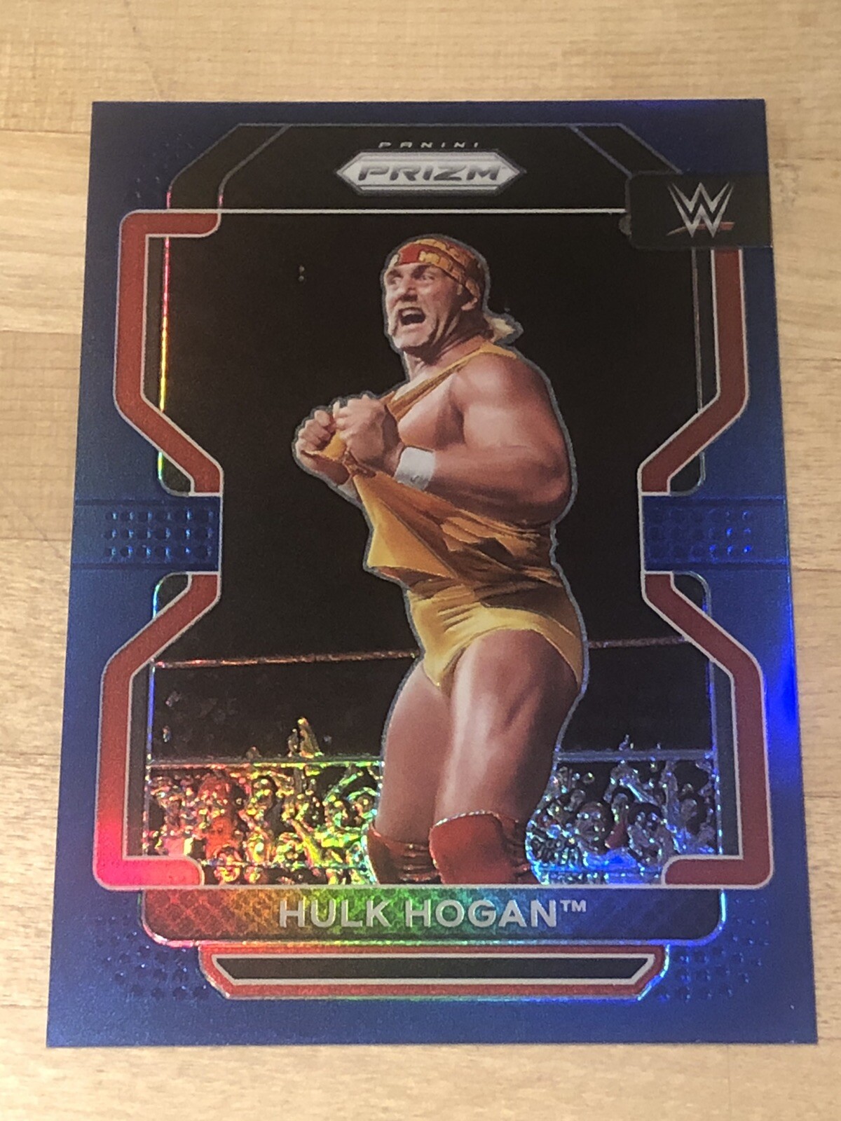 2022 Prizm WWE Hulk Hogan Blue /199 1st Prizm Card No. 195
