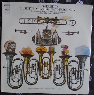 E. POWER BIGGS, Music For Organ, Brass & Percussion USA New Sealed LP FREE SHIP