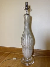 Works - MCM Lamp - Murano Glass On Lucite Base