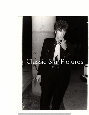 S341 Slim Jim McDonnell Phantom Stray Cats smoking cigarette 7 x 9 candid  photo