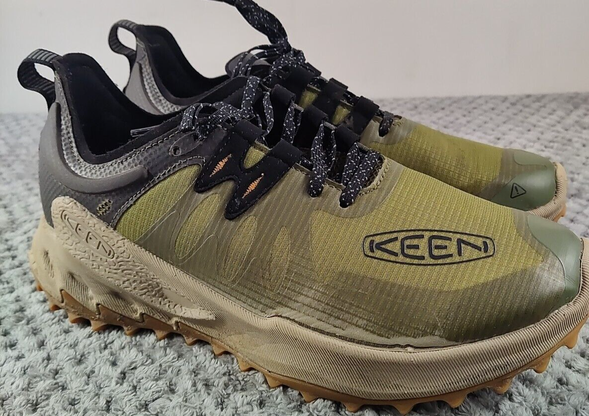 Scarpe da trekking Keen da uomo Zionic Speed Trail taglia 8 oliva scuro scarlatto Ibis