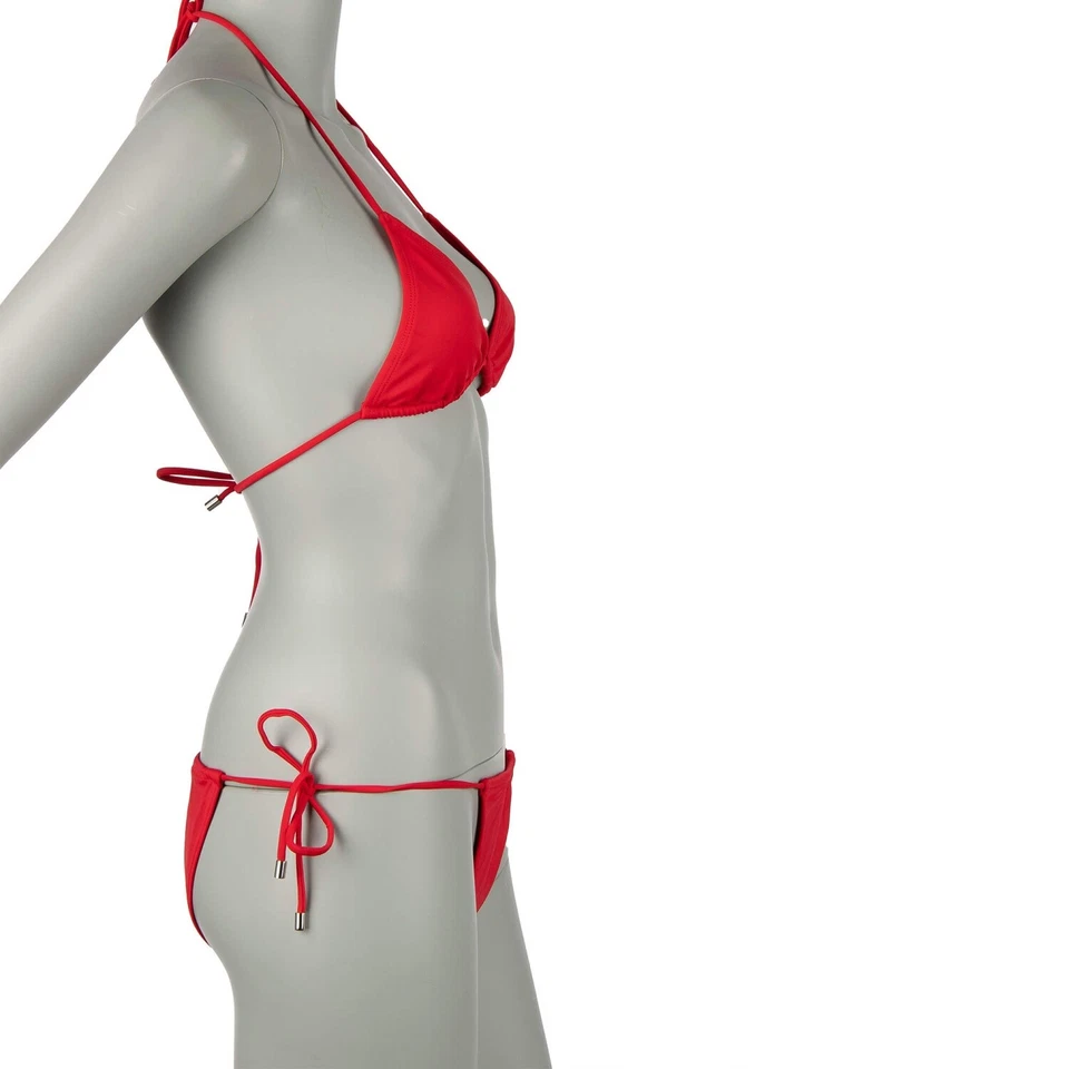 EMPORIO ARMANI купальный костюм треугольник бикини бюстгальтер бриф с логотипом красный 11402 - Изображение 3 из 4