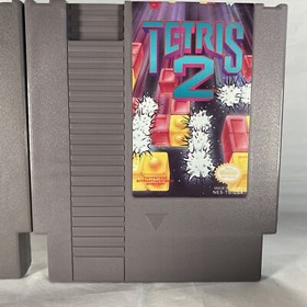 Tetris 1 y 2 I II Nintendo NES Vintage Original Puzzle Juego Cartucho Set