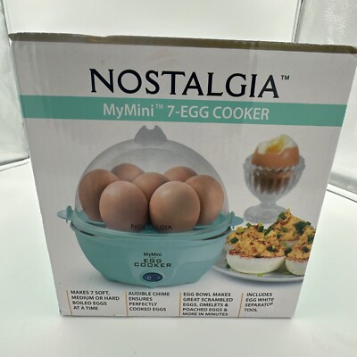 Nostalgia My Mini 7-Egg Cooker Electric Egg Separator Tool, New Open Box