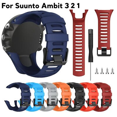 Silicone Rubber Watch Strap Band Bracelet For Suunto Ambit3 Peak Ambit 2/1 +Tool