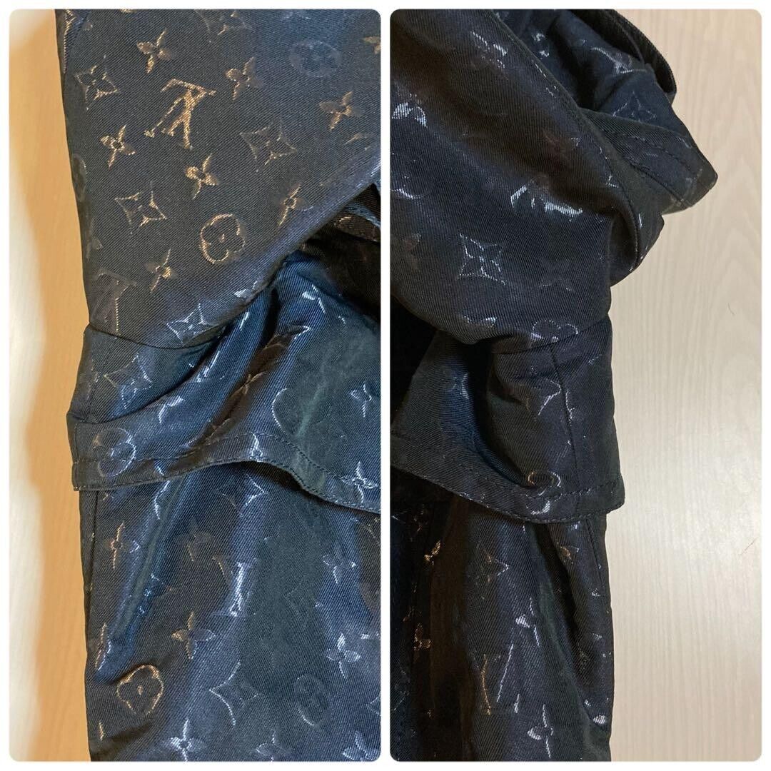 Louis Vuitton Monogram Trench Coat Jacket Navy 38 LV JPN | eBay Louis Vuitton Monogram Trench Coat Jacket Navy 38 LV JPN | eBay